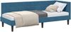 vidaXL Eckbettgestell mit Kopfteil Blau 80 cm x 200 cm Samt 42016407 Bild 2