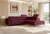 Couch Zento L Form in Samtstoff - Samtstoff - bordeaux - Rechts Bild 2
