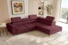 Couch Zento L Form in Samtstoff - Samtstoff - bordeaux - Rechts Bild 4