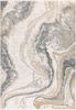 Velours Teppich Kurzflor Modern | Wohnzimmerteppich Strapazierfähig | Designerteppich Pflegeleicht | Marmor-Optik | Naturtöne 120x180 cm 0,8 cm Florhöhe | SIENA-Elsa von Kadima Design Bild 2