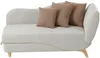 Vente-unique - PENELOPE Chaise longue Stoff Beige - B 80 cm x H 81 cm x L 160 cm Bild 2