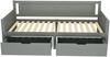 Merax Daybett, Kinderbett Massivholz Tagesbett Schlafsofa 90x200cm mit 2 Schubladen, grau Bild 5