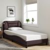 vidaXL Bettgestell mit LED ohne Matratze "Hvar" Dunkelbraun 80x200 cm Stoff 3213665 Bild 4