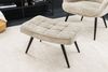 riess-ambiente Fußhocker SCANDINAVIA champagner greige / schwarz (Einzelartikel, 1 St), Wohnzimmer · Bouclé · Metall · Scandinavian Design Bild 2
