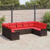 vidaXL Gartensofa-set mit Speicher 9 pcs Beige Poly-Rattan 3354193 Bild 3