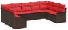 vidaXL Gartensofa-set mit Speicher 9 pcs Beige Poly-Rattan 3354193 Bild 2