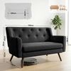 CLP Sofa Kioni Cordbezug 2-Sitzer komfortabel gepolstert bis 240 kg belastbar,schwarz Bild 2
