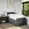 vidaXL Boxspringbett mit Matratze Dunkelgrau 100x200 cm Stoff 3285800 Bild 3
