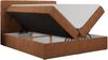 Polsterbett Kunstlederbett mit Bettkasten, Stauraumbett - ERNI - 160x200cm - Orange Stoff - H4 Bild 4