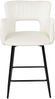 Set mit 2 Barstühlen SANILAC Samtstoff Creme Bild 4