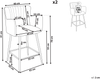 Set mit 2 Barstühlen SANILAC Samtstoff Creme Bild 2