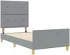 vidaXL Bettgestell mit Kopfteil Hellgrau 80 x 200 cm Stoff 3344683 Bild 5