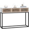 vidaXL Konsolentisch Weiß 105x30x75 cm Holzwerkstoff und Eisen 352106 Bild 3