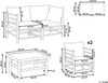 Lounge Set mit Tisch CERRETO Bambusholz Taupe Bild 2