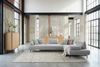 KAWOLA Ecksofa CANE Schlafsofa Daybed mit 2 Armlehnkissen Stoff grau 80 x 210 x 310 cm Bild 2