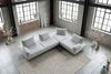 KAWOLA Ecksofa CANE Schlafsofa Daybed mit 2 Armlehnkissen Stoff grau 80 x 210 x 310 cm Bild 5