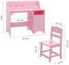 GarveeMore Kinderschreibtisch Kinder Schreibtisch Stuhl Set Robuste Tisch Schreiben Arbeitsstation Bild 2