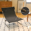 LVHOM Loungesessel im Barcelona-Stil, Relaxsessel mit Chromgestell, Polstersessel aus Kunstleder, abnehmbares Kissen, Lesesessel für Wohnzimmer & Balkon, Braun Bild 5