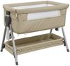vidaXL Babybett mit Matratze Taupe Leinenstoff 10291 Bild 2