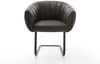 Freischwinger Jada-Flex Mikrofaser Anthrazit Vintage Freischwinger flach Schwarz Taschenfederkern Bild 2