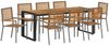 vidaXL Garten Essgruppe 9 pcs Grau und Braun Poly-Rattan 3365488 Bild 2