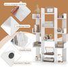 Bücherregal im Baumform Regal mit 13 offenen Fächern 86 x 24,5 x 141 cm Weiß Bild 5