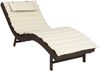 MERXX Gartenliege Piacenza, Polyrattan, braun, inkl. Wendeauflage Bild 4