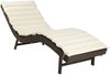 MERXX Gartenliege Piacenza, Polyrattan, braun, inkl. Wendeauflage Bild 2