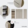 Kompakter Büroschrank SANTORIN Riva Eiche & Glas Cashmere 110 cm Bild 5
