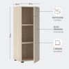 Kompakter Büroschrank SANTORIN Riva Eiche & Glas Cashmere 110 cm Bild 3