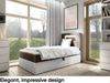 MEBLINI Kinderbett mit Bettkasten GARETH 1 80x200 Rechts – H3/Braun Samt Gepolstert Einzelbett mit Matratze - Polsterbett mit Stauraum - Bett mit Kopfteil – Stauraumbett Bild 2