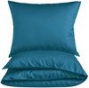 Carpe Sonno Bettwäsche Leichte Renforce Bettwäsche 135x200 155x220 Baumwolle Einfarbig Uni, Renforcé, 2 teilig, Uni Bettbezug 155x220 Petrol - Extra Leicht & Oeko-Tex Bild 2