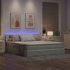 vidaXL LED-Speicherbett mit Matratze Hellgrau 160 x 200 cm Samt 3371523 Bild 5