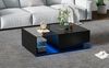 MODFU Couchtisch mit LED-Beleuchtung (1-St, mit 1 Schublade,100x50x32cm), mit Glasplatte und Schubladen, kratzfest Bild 5