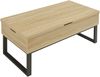 Couchtisch Rauli mit Hebeplatte und Stauraum 100x50x47 cm Eicheoptik [en. casa] Bild 5