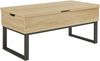 Couchtisch Rauli mit Hebeplatte und Stauraum 100x50x47 cm Eicheoptik [en. casa] Bild 2