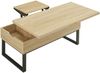 Couchtisch Rauli mit Hebeplatte und Stauraum 100x50x47 cm Eicheoptik [en. casa] Bild 3
