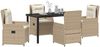 vidaXL Garten Essgruppe 5 pcs Beige und Hellgrau Poly-Rattan 3380969 Bild 3