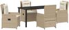 vidaXL Garten Essgruppe 5 pcs Beige und Hellgrau Poly-Rattan 3380969 Bild 2