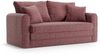 Micadoni Sofa Lido 2-Sitzer Strukturierter Stoff Rot Bild 2