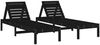 vidaXL Sonnenliegen 2 Stk. Schwarz 199,5x60x74 cm Massivholz Kiefer 825074 Bild 2