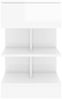 vidaXL Nachttische 2 Stk. Hochglanz-Weiß 40x35x65 cm 808661 Bild 5