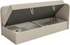 Selsey 'Calmmo' Jugendbett 90x200 mit Bettkasten, Chenille-Bezug, Kopfteil rechts, Hellbeige Bild 4