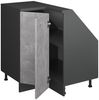 Dachschrägenschrank Eckschrank Rion Beton/Anthrazit 75.6 x 81.6 cm mit 1 Tür Vicco Bild 4