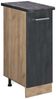 Apothekerschrank R-Line Schwarz Beton 30 cm AP Anthrazit Vicco Bild 1