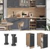Apothekerschrank R-Line Schwarz Beton 30 cm AP Anthrazit Vicco Bild 2