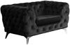 KAWOLA Sessel NARLA Chesterfield Loungesessel Velvet schwarz 71 x 87 x 120 cm Bild 3