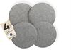 sunnypillow Stuhlkissen 4er Set Sitzkissen Filz Stuhlkissen rund Ø 36cm Filzkissen, Hellgrau Bild 5