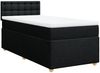 vidaXL Boxspringbett mit Matratze Schwarz 80x200 cm Stoff 3288823 Bild 3