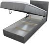 Boxspringbett Star Mini mit Bettkasten, Bonell-Matratze und Topper - Einzelbett mit Matratzentopper, Polsterbett, Bett, Schlafzimmer, Jugendzimmer (Pink (Kronos 29), 80 x 200 cm) Bild 2